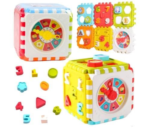 Educational Cube Sorter Numbers Patterns Clock Colored