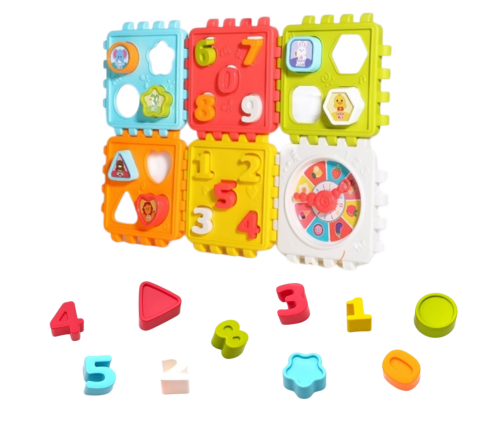 Educational Cube Sorter Numbers Patterns Clock Colored