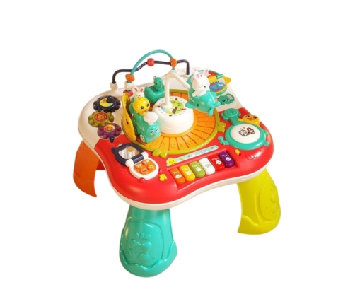 Educational Table Interactive Music Panel Piano 2 in 1 Red