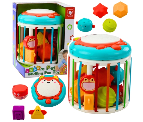 Cylinder Sensory Cube Interactive Drum Fox Lights Sounds Colorful