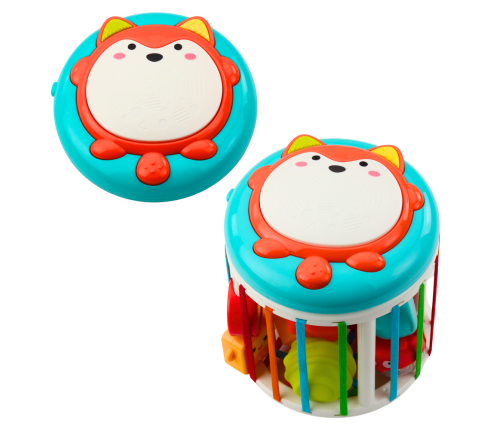 Cylinder Sensory Cube Interactive Drum Fox Lights Sounds Colorful