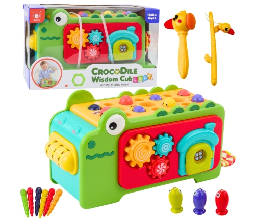 Educational Sensory Cube Cymbals Maze Crocodile