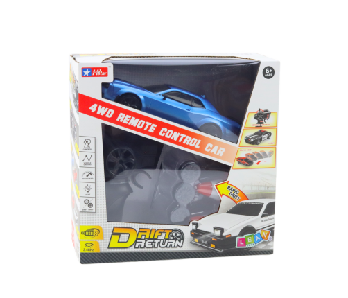 Car Sports Drift Interchangeable Wheels Remote Controlled RC 4WD Blue Sport