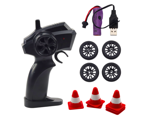 Drift Sports Car Interchangeable Wheels Remote Controlled RC 4WD Red