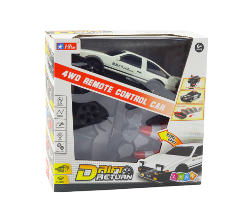 Drift Sports Car Interchangeable Wheels Remote Controlled RC 4WD White