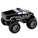 Off-Road RC Police Car Remote Controlled Black 1:16