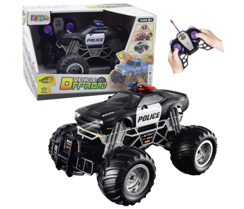 RC Police Off-Road Vehicle Remote Controlled 1:16 Lights Smoke