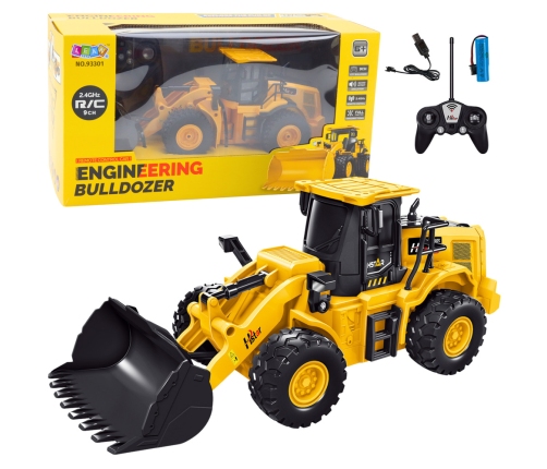 Excavator Bulldozer Remote Control RC 2.4G 9CH Yellow