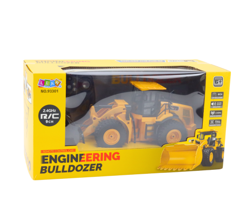 Excavator Bulldozer Remote Control RC 2.4G 9CH Yellow