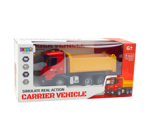 Remote Control Dump Truck RC 2.4G Sounds Yellow-Red