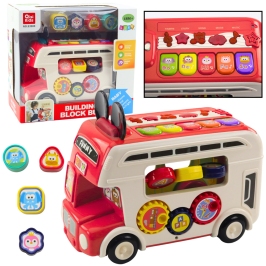 Interactive Educational Bus Sorter Lights Sounds Red Interactive Educational Bus Sorter Lights Sounds Red
