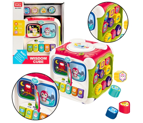 Large Multifunctional Educational Cube Piano Sorter Drum