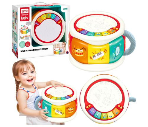 Large Interactive Educational Drum For Toddlers Colorful