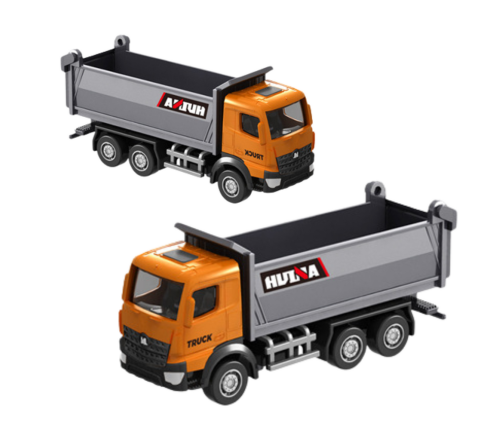 Dump Truck Metal Collectible Model Huina Orange 1:80