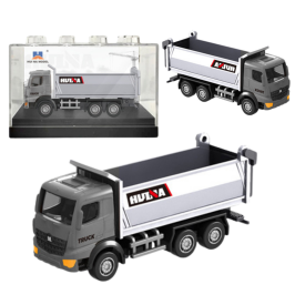 Dump Truck Metal Collectible Model Huina Silver 1:80