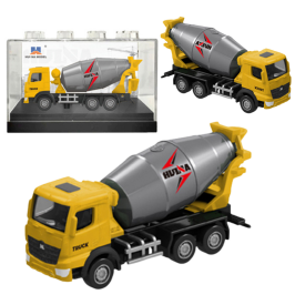 Concrete Mixer Metal Collectible Model Huina Yellow 1:80
