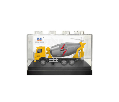 Concrete Mixer Metal Collectible Model Huina Yellow 1:80