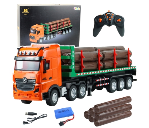 Remote Controlled Timber Transporter Truck RC Huina 1:18