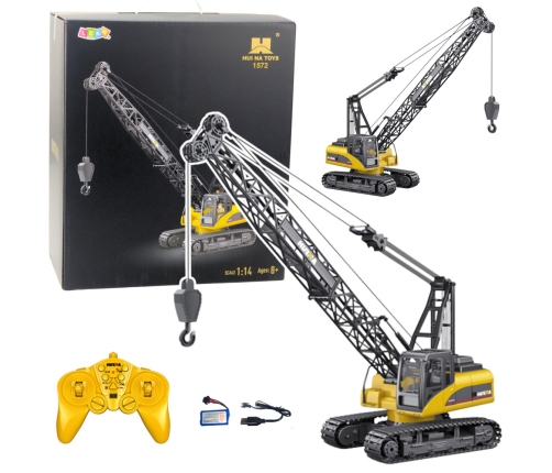 Crawler Crane Remote Control RC Crane Lights Sound Huina 1:14