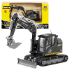Wheel Excavator With Bulldozer Metal Huina Black 1:50 Wheel Excavator With Bulldozer Metal Huina Black 1:50