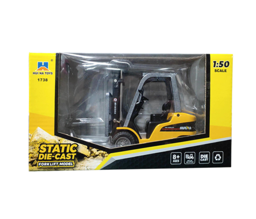 Metal Forklift Moving Forks Huina Yellow 1:50