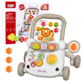 Educational Walker Interactive Pusher Blocks Clock Gears Gray