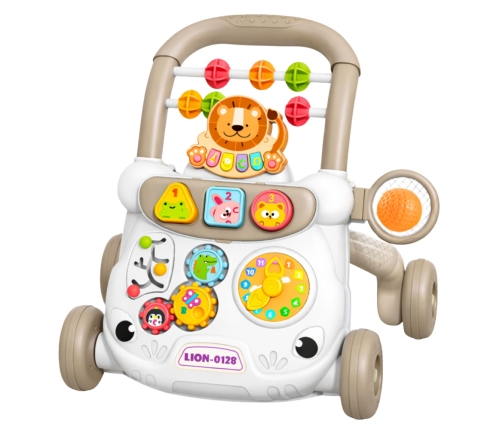 Educational Walker Interactive Pusher Blocks Clock Gears Gray