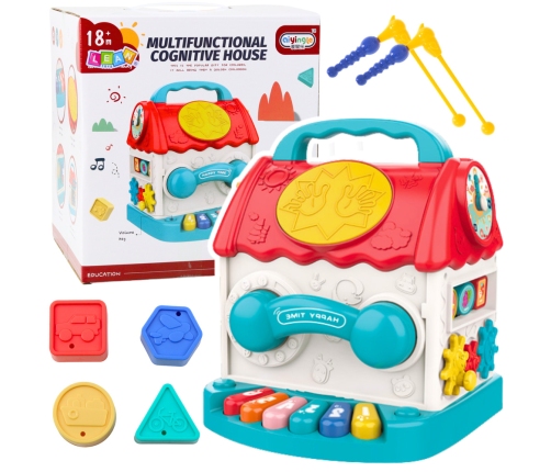 Educational House Interactive Cube Rattle Sorter Sounds Colorful