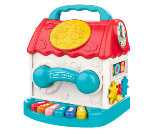 Educational House Interactive Cube Rattle Sorter Sounds Colorful