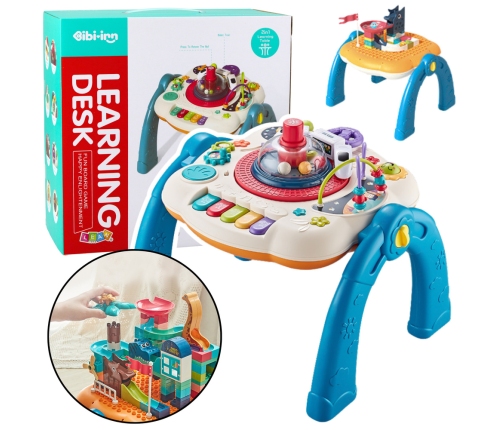 Educational Table Interactive Buildable Surface 2in1 Blue