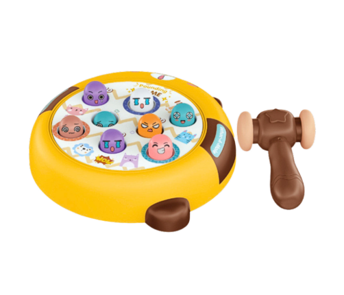 Whack-A-Mole Skill Game Two Hammers Kitten Yellow Brown