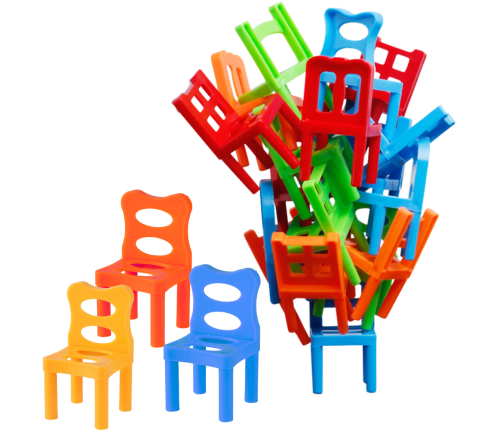 Falling Balance Chairs Arcade Game 36 Pieces Colorful
