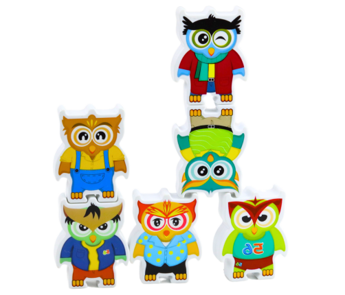 Educational Game Owls Arcade Logic Puzzle Domino 18 pcs.