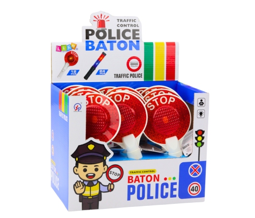 Police Signal Lollipop For Kids Stop Go Light