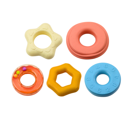 Tower of Wheels Sensory Puzzle for Toddlers Pastel 17cm