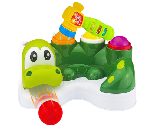 Arcade Game Ball Knocker Slide Hammer Interactive Crocodile