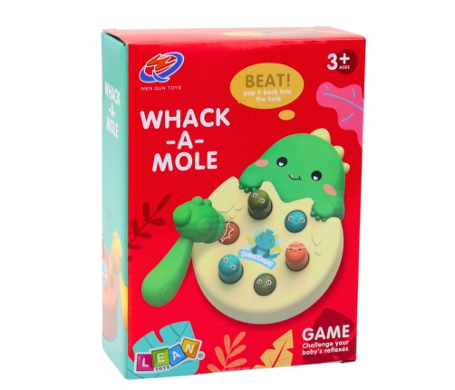 Mini Whack A Mole Dinosaur Egg Skill Game Green