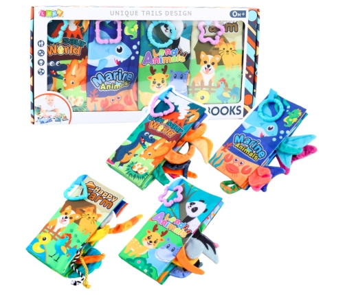 Set of Soft Colorful Educational Sensory Books for Toddlers 4pcs