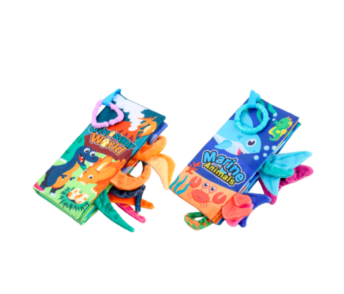 Set of Soft Colorful Educational Sensory Books for Toddlers 4pcs