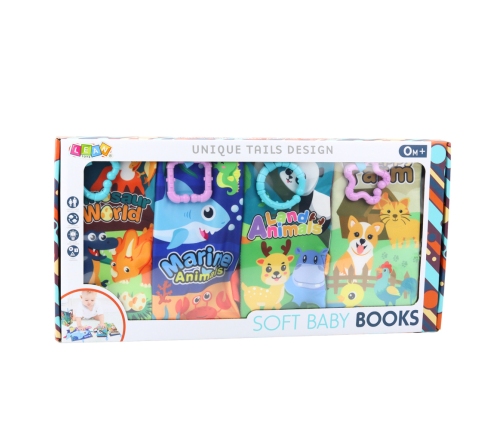 Set of Soft Colorful Educational Sensory Books for Toddlers 4pcs