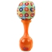 Set of Rattles with Soft Ball Patterns Orange Green 2 pcs