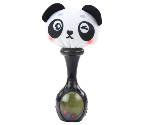 Set of Rattles with Soft Balls, Monkey Panda Patterns, 2 pcs