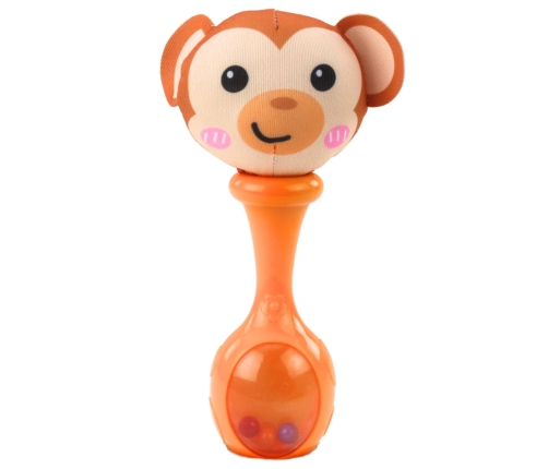 Set of Rattles with Soft Balls, Monkey Panda Patterns, 2 pcs