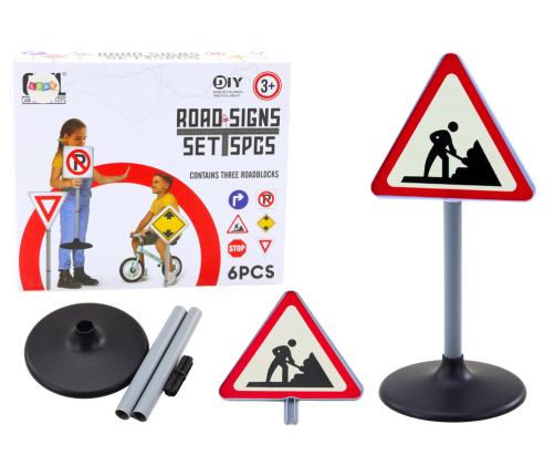 Large Road Works Warning Sign Educational 70cm