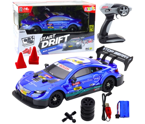 Drift Car Racing Car RC Blue 30km/h 1:16