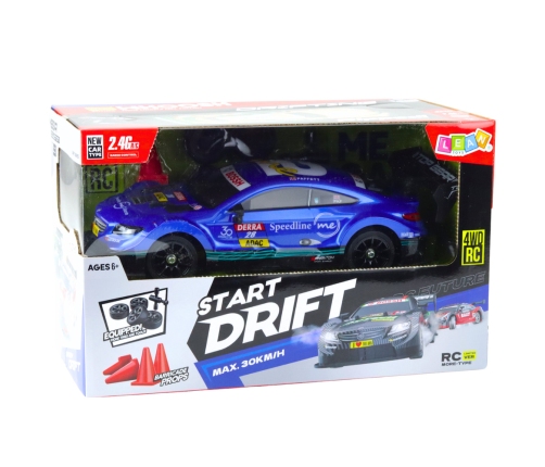 Drift Car Racing Car RC Blue 30km/h 1:16