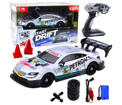 Drift Car Racing RC Silver 30km/h 1:16