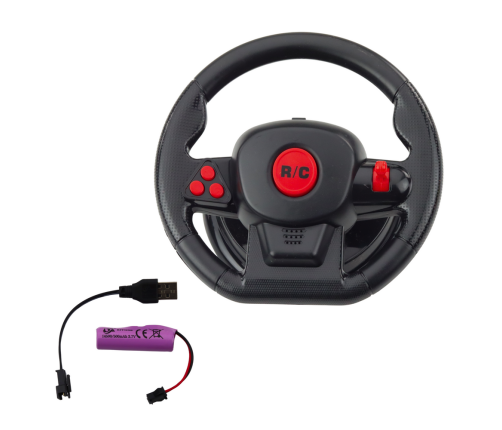 Remote Controlled RC Racing Car Steering Wheel Lights Sounds 1:12 Red
