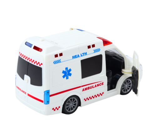 Remote Control Ambulance RC Lights Sounds 1:20 White