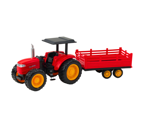 RC Remote Controlled Farm Tractor With Trailer Red